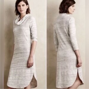 Anthropologie Saturday Sunday Gray Cowl Neck Midi Sweater Dress S